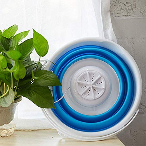 GadgetsTalk Portable Mini Turbo Washing Machine with Foldable Tub