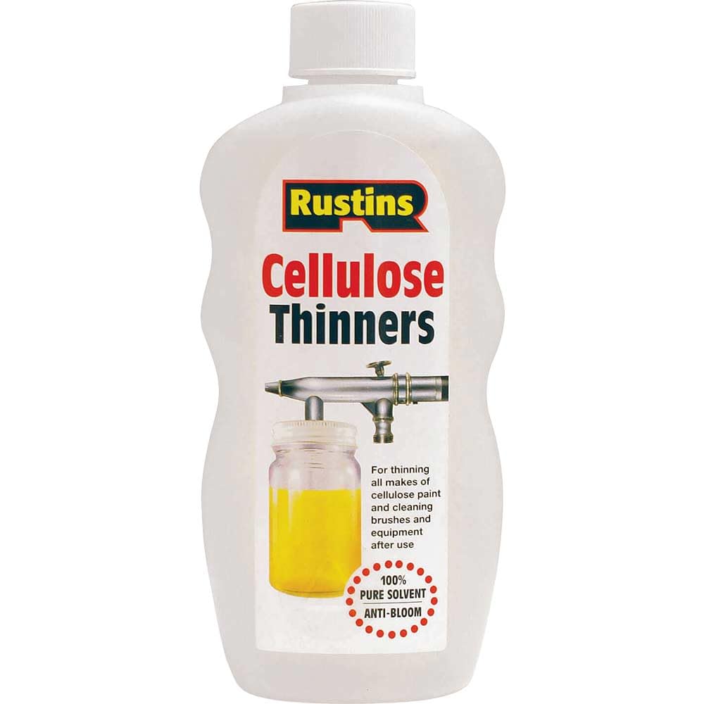 Rustins Cellulose Thinners 300ml- Professional Solvent for Cellulose Paints and Lacquers; Cleans Brushes, Spray Guns and Equipment; Fast-Evaporating Formula in Various Sizes