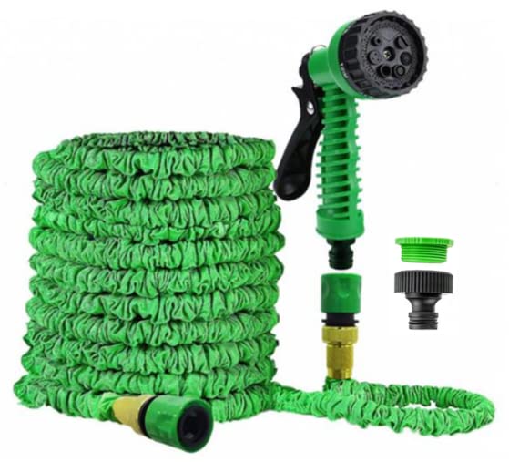 U-Excel Garden Hose Water Pipe Expandable - Flexible Stretchy, Lightweight Strong Spray with 7 Function Nozzle, 50FT 100FT Retractable Garden Watering Pipe for Gardening Car Pet Washing. (100 FEET)