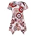 Pervobs T-Shirt, Big Promotion! Women's Short/Long Sleeve Swing Tunic Summer Floral Flare Tee Top Blouse Shirt
