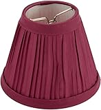 Darice - Pleated Cloth Covered Lamp Shade - Burgundy 2-1/2