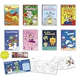 Coloring Birthday Cards Box Assortment Set 8 Pack Kids Birthday Cards Bulk Birthday Cards For Kids With Crayons
