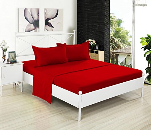 Crescent Bedding Queen Sheets Set - 4 Piece Queen Size Sheets, Double Brushed, Hotel Luxury Sheet Set, Extra Soft Bedding Sheets & Pillowcases