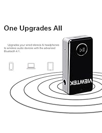 Receptor Bluetooth, adaptador de música Viewtek Streambot, Bluetooth y manos libres, mini adaptador de música inalámbrico para el sistema de audio estéreo para el hogar automóvil (Plata)