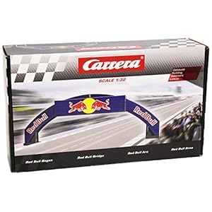 Carrera 21125 Deco Bridge Red Bull Realistic Scenery Accessory for Slot Car Race Track Sets, Blue