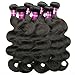 HEBE 7A Brazilian Virgin Human Hair 3 Bundles Brazilian Body Wave 100% Unprocessed Human Hair Weave Natural Color
