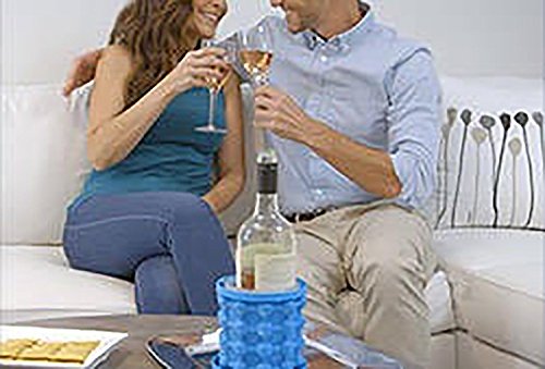 Bomach Ice Cube Maker Genie,Revolutionary Space Saving Ice Ball Maker Bucket Party Drink Tub Silicone Trays Mold Kitchen Tools for Chilling Burbon Whiskey,Cocktail,Beverages and More