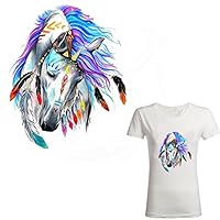 ARTEM Unicorn Iron on Patches Fairy Tale Style Beautiful Horse DIY T-Shirt Jacket Grade-A Thermal Transfer Stickers 9.8X7.9inch