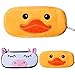 Start Cartoon Plush Portable Pencil Case Pen Bag (Yellow Duck)
