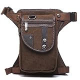 Sunmig Men Multi-purpose Leg Bag Military Drop Bag Outdoor Waist Bag (brown)