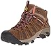 KEEN Women's Voyageur Mid Height Breathable Hiking Boots, Cascade Brown/Fusion Coral, 8.5
