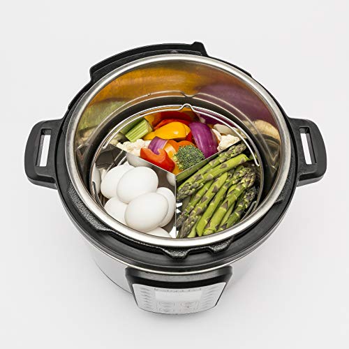 Steamer Basket - Pressure Cooker Accessories for 5, 6, 8 Qt with Removable Dividers, Egg Rack, Stack N' Cook - Thumbnail 3