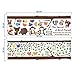 AWAKINK Cartoon Forest Giant Brown Tree Animals Owl Bird Fox Monkey Wall Stickers Wall Decal Vinyl Removable Art Wall Decals for Girls and Boys Nursery Room Children's Bedroom