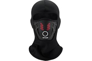 Winter Rider Warm Anti-Haze Balaclava Full Face Mask, Full Thermal 3D Winter Windproof Anti-Fog Breathable Fleece Ski Mask