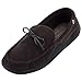 Isotoner Mens Microsuede Moccasin Slippers (Brown, Medium 8-9)