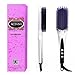ACEVIVI 2 in 1 Ionic Hair Straightening Brush, Ceramic Heating Straightening Irons Brush with MCH heating technology and Auto Temperature Lock, Anti-scald Patented Design White