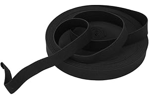 Pomya Knitted Elastic Band Durable Thicken Sewing Accessory for Protective Clothing Cuffs,White 15MM Width,1Roll for Sewing &