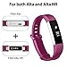 Adepoy Fitbit Alta Bands and Alta HR Bands, Newest Adjustable Replacement Wristband with Secure Metal Clasp for Fitbit Alta HR and Fitbit Alta