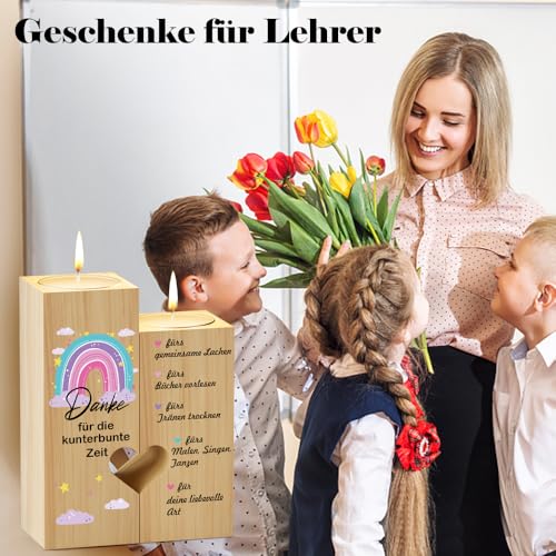 KAAYEE Farewell Gift Teacher Candle Holder, Candle Thank You Teacher Gift, Great Teacher Gift for Leaving Thank You Nursery Teacher