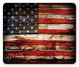 Ambesonne American Flag Mouse Pad, Us Over Old