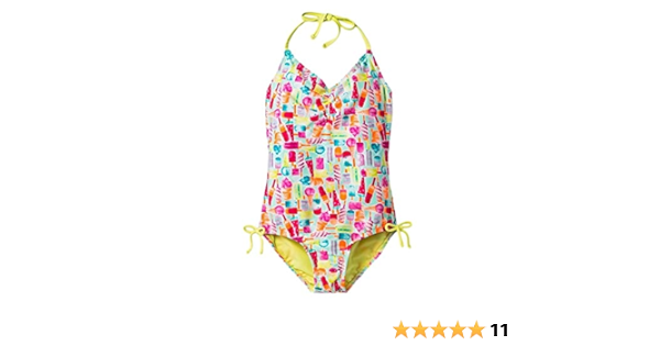 Amazon Com Cat Jack Girls Printed One Piece Swimsuit Frozen Treats Multi X Small Clothing Shoes Jewelry