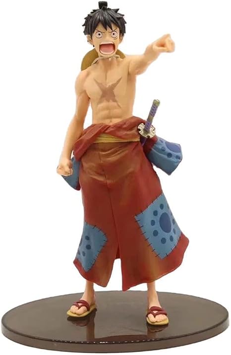 Amazon Co Jp Sduyteg ワンピース和野国着物モンキー D ルフィスタンディングスタイルキングボックスpvc素材gkアニメキャラクター フィギュア モードおもちゃモデルキットオーナメントコレクタブルフィギュア高さcm ホビー