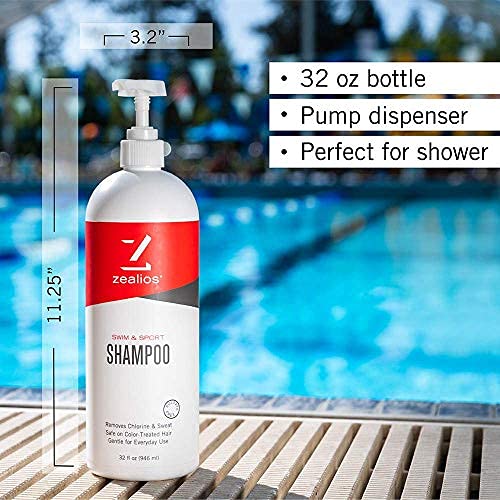 Zealios Swim & Sports Shampoo Remove Chlorine & Salt Water, Perfect