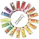 HORNET Flavored Rolling Papers with Glass Filter, 850 PCS Unbleached and Raw Cigarette Papers, 17 Juicy Fruit Flavors (1 1/4 Size)