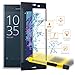 Orzly Xperia XZ Screen Protector, 2.5D Pro-Fit Tempered Glass Screen Protector for Xperia XZ Smartphone (2016 Version - 5.2 inch Model) - Transparent with Black Rim