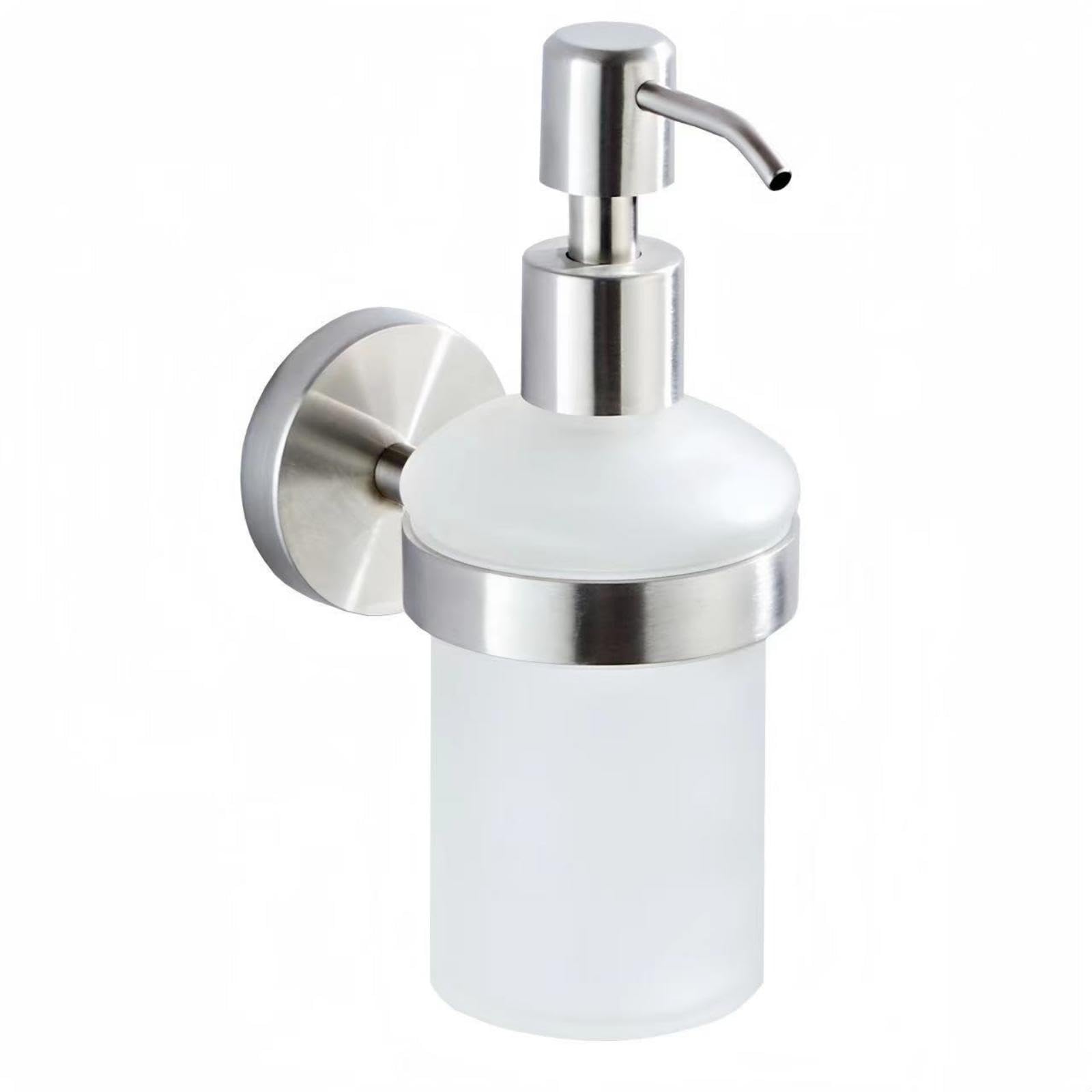 Photo 1 of Hand Soap Dispenser Wall Mount, Glass Pump Bottle for Kitchen & Bathroom, Dish Soap Dispenser with Stainless Steel Pump, Dispenser Pump Bottle for Lotions,Liquid Soaps