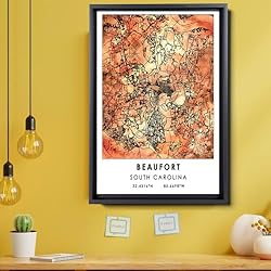 Beaufort Map Poster, South Carolina Map Art