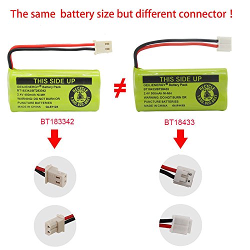 BAOBIAN 2.4V Rechargeable Cordless Phone batteries for AT&T/Lucent BT-18433 BT-184342 BT-28433 BT-284342 BT-6010 BT-8000 BT-8001 BT-8300 Empire CPH-515D CPH515D (6 pack BT18433 Batteries) - Thumbnail 3