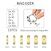 Ring Size Adjuster for Loose Rings 12 Pack 6 Sizes (2mm-10mm) - Jewelry Guard, Ring Sizer. Fit Women and Men