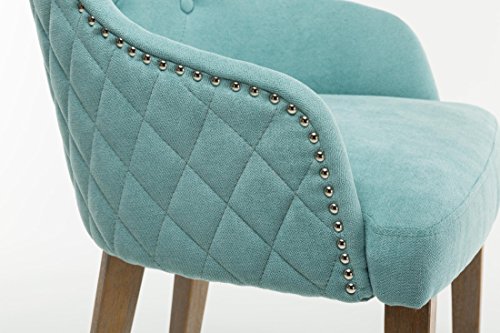 Set Of 2 Oliver Smith Contemporary Tufted Nailed Microfiber Modern Sofa Chair Sofa Arm Chairs 10010 Blue