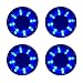 4 Pieces LED Stainless Steel Cup Drink Holder with Drain & LED Marine Boat Rv Camper (Blue) primary