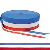 Red, White & Blue Jumbo Party Crepe Streamer