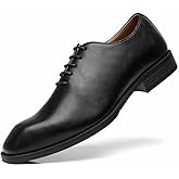 Ahico Men's Dress Shoes Business Formal Leather Lace-Up Office Oxford Shoes, Comfortable Derby Shoes for Men