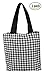 Earthwise Reusable Environmentally Friendly Grocery Shopping Tote Everyday School Gym Travel Fashion Bag Houndstooth Proudly Made in the USA (Set of 2) (Houndstooth)
