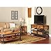 Better Homes Gardens Rustic Country Antiqued Black/Pine Panel TV Stand TVs up to 52
