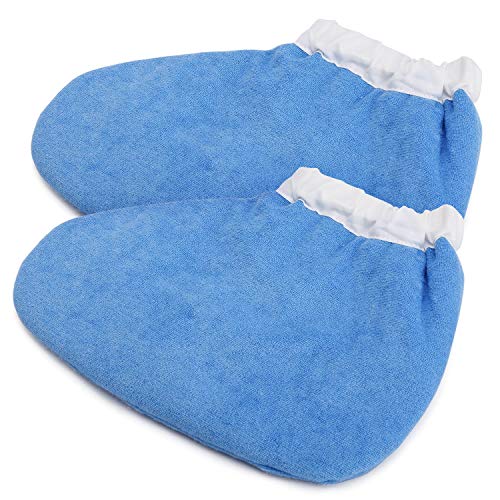 Noverlife Paraffin Wax Bath Terry Cloth Gloves & Booties, Hand Feet