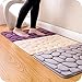 XIAOHESHOP XHSP 3D Cobblestone Memory Foam Door Entrance Mats Living Room Bedroom Kitchen Bathroom Non-Slip Area Rugs Doormats,40x60cm/16 x24 Purple