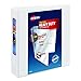 Avery Heavy-Duty View 3 Ring Binder, 2 Inch One Touch Slant Rings, 530-Sheet Capacity, DuraHinge, 2.8 Inch Wide Spine, Customizable Clear Cover and Spine, 1 White Binder (79792)