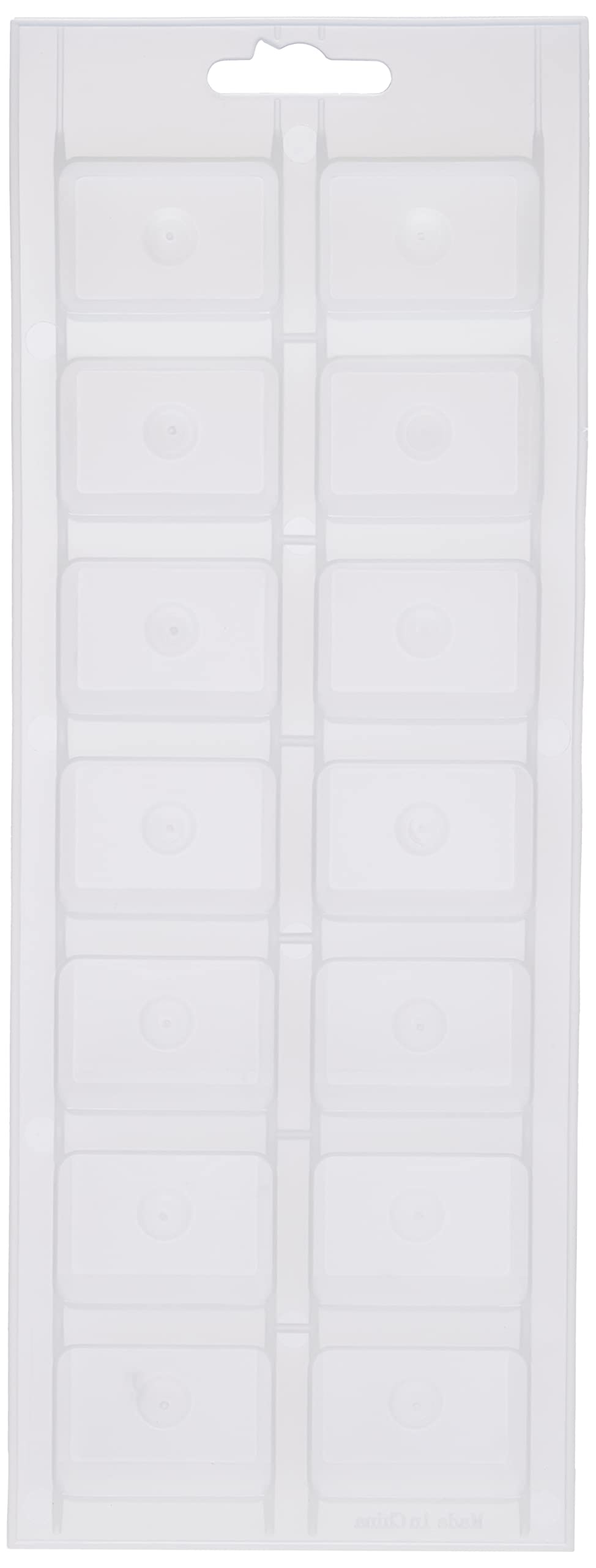 Chef Aid Ice Cube Tray Set, Traditional White Plastic Trays that hold 14 cubes, Set of 2 trays