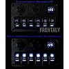 Proelectric-Blue-LED-Light-2-Waterproof-MarineBoat-Car-Switch-Panel-6-Gang-USB-Charger-Voltage-Indicator-Power-Socket-5-pin-On-Off-Rocker-Switch