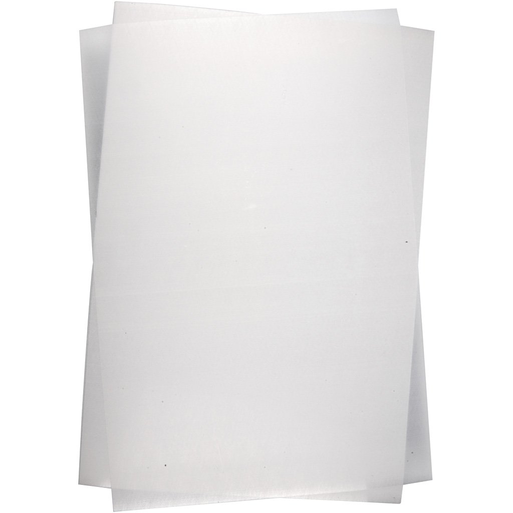 Creativ Company 79090 Shrink Plastic Sheets, sheet 20x30 cm, Matt white, Matt white, 10sheets