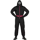 Spirit Halloween Squid Game Adult Black Guard Costume, Officially licensed, Supervisor Guard Outfit