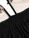 Fanala Women Backless Sheer Mesh Crochet One-Piece Swimwear (Small)