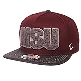 Zephyr Adult Men Jock NCAA Snapback Hat, Gray/Team Color, Adjustable