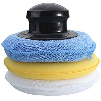 Microfibre Foam Sponge Polish Wax Applicator Pad Set with