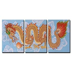 Traditional Chinese Painting Wall Decor x3 Panels